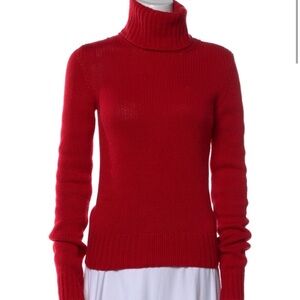 Ralph Lauren Collection (Purple Label) Classic Red Turtleneck Sweater
